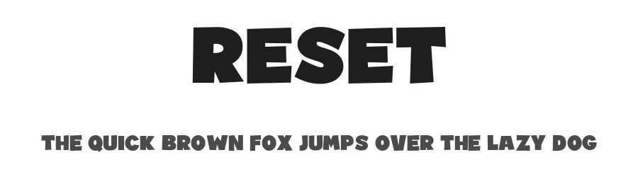 Reset by Vladimir Nikolic — Decorative Font