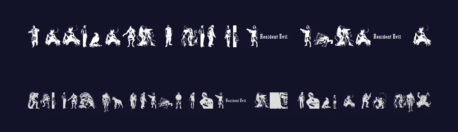 Resident Evil Characters by xstreamed.tv — Dingbats Font — thumbnail 2