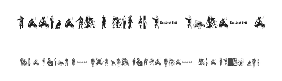 Resident Evil Characters by xstreamed.tv — Dingbats Font