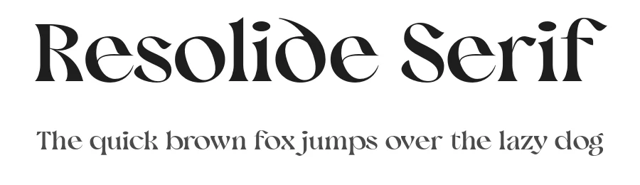 Resolide Serif