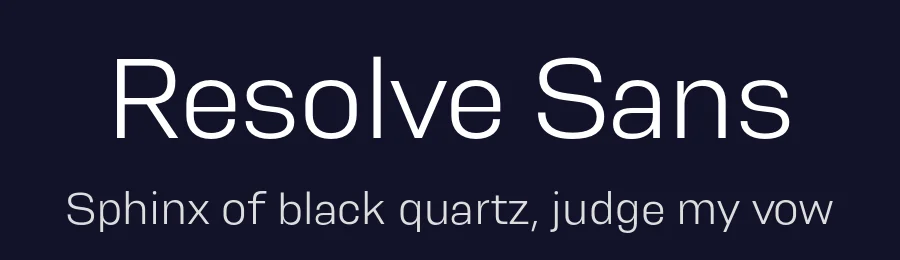 Resolve Sans by Fenotype — Sans Serif Font — thumbnail 2