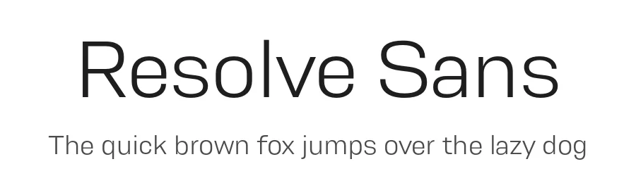 Resolve Sans