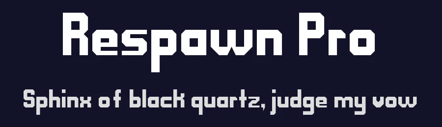 Respawn Pro by Voxi Denjay — Sans Serif Font — thumbnail 2