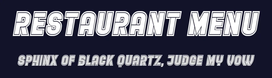 Restaurant Menu by Vladimir Nikolic — Sans Serif Font — thumbnail 2