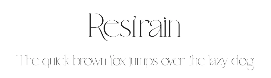 Restrain by Sohel Studio — Serif Font