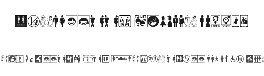 Restroom Signs TFB by zanatlija — Dingbats Font