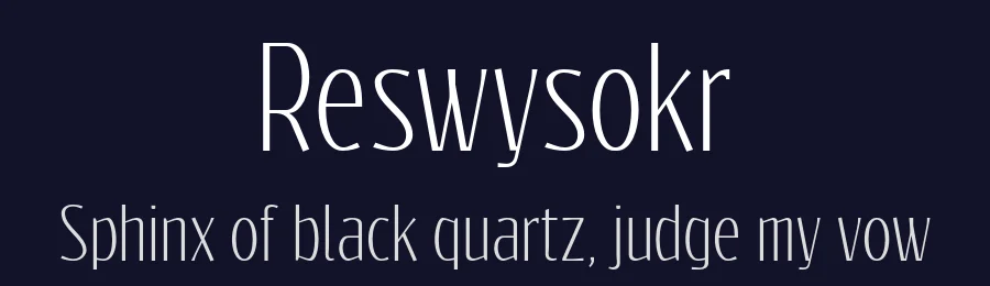 Reswysokr by gluk — Sans Serif Font — thumbnail 2