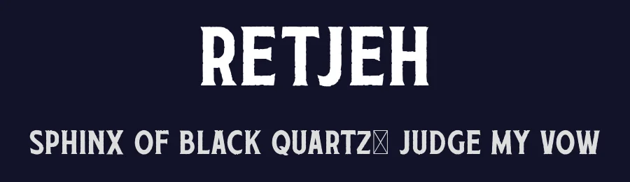 Retjeh by Muhammad Hasan — Decorative Font — thumbnail 2