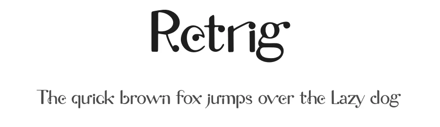 Retrig by Choirul Masruroh β Sans Serif Font