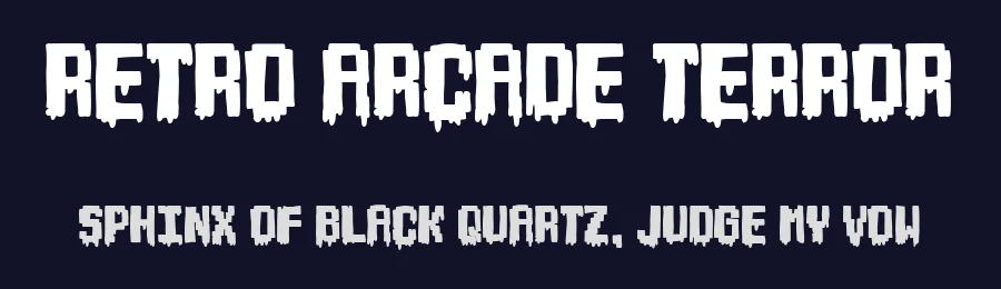 Retro Arcade Terror by Woodcutter — Decorative Font — thumbnail 2