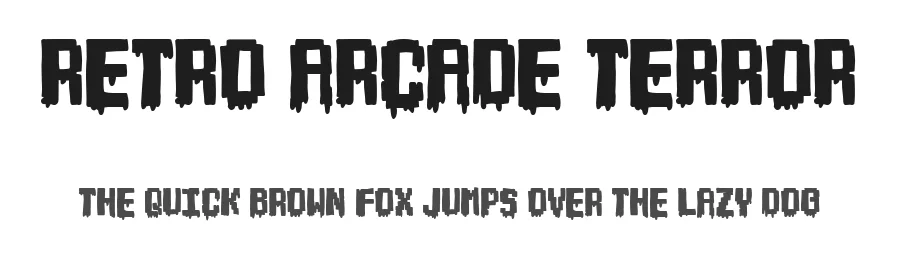 Retro Arcade Terror by Woodcutter — Decorative Font