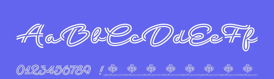 Retro Bistretto Outline by Roland Huse Design — Script Handwritten Font — thumbnail 3