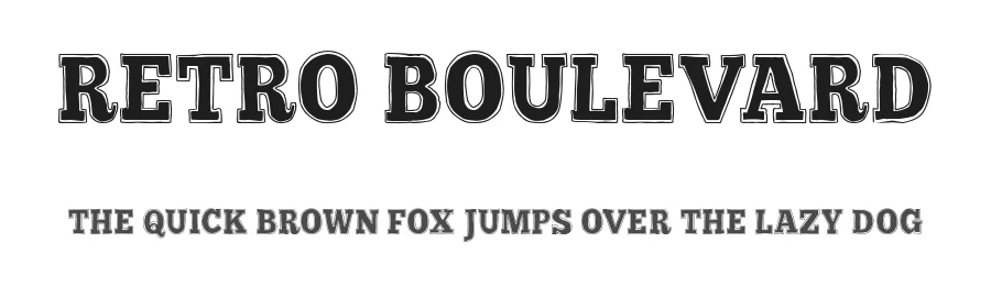 Retro Boulevard by Woodcutter — Decorative Font