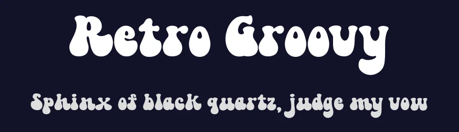 Retro Groovy by HansCo — Decorative Font — thumbnail 2