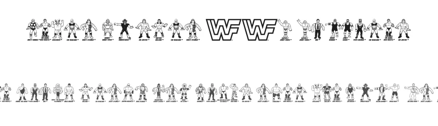 Retro Hasbro WWF Figures by xstreamed.tv β Dingbats Font