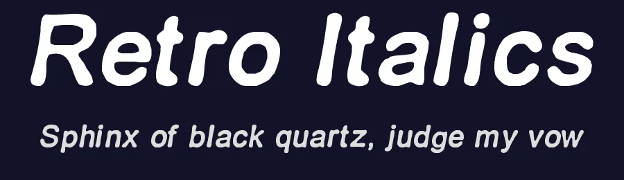 Retro Italics by Lauren Harrison — Sans Serif Font — thumbnail 2