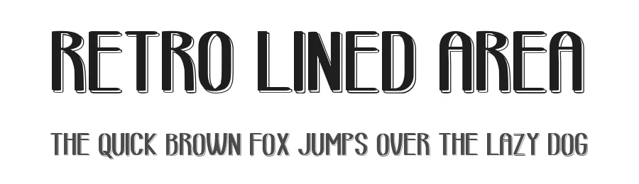 Retro Lined Area by Fontscafe.com — Decorative Font
