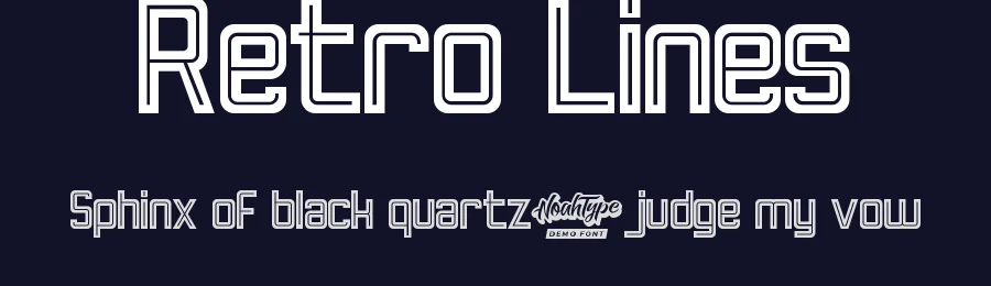 Retro Lines by Noah Type — Decorative Font — thumbnail 2