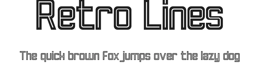 Retro Lines by Noah Type — Decorative Font