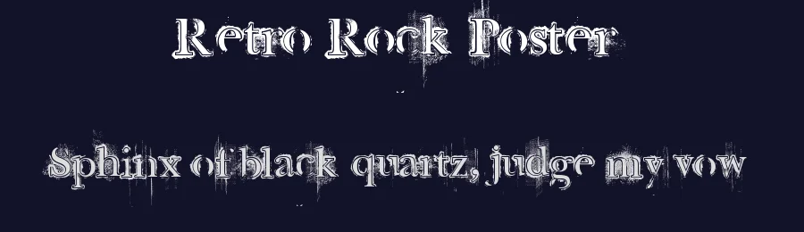 Retro Rock Poster by Segments Design (aka Last Soundtrack) — Decorative Font — thumbnail 2