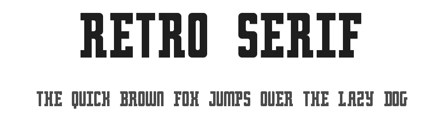 Retro serif