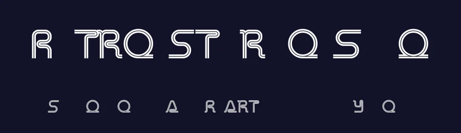 Retro Stereo Thin by Gus Thessalos — Display Font — thumbnail 2