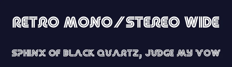 Retro Mono/Stereo Wide by Gus Thessalos — Display Font — thumbnail 2
