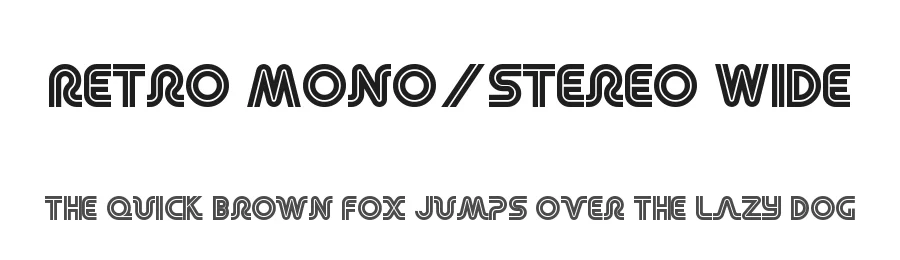 Retro Mono/Stereo Wide by Gus Thessalos — Display Font