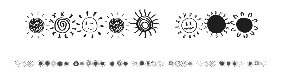 Retro Sun by Tri Sakti Oktaviano — Dingbats Font