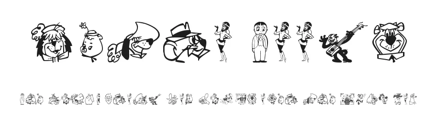 Retro Toons by Woodcutter — Dingbats Font