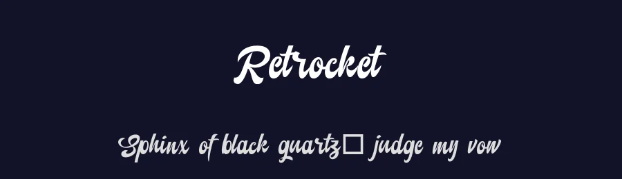 Retrocket by selawetype — Script Handwritten Font — thumbnail 2