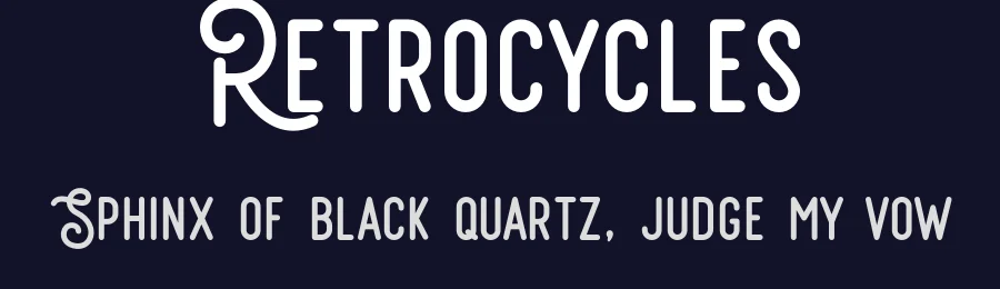 Retrocycles by Craft Supply Co. — Decorative Font — thumbnail 2