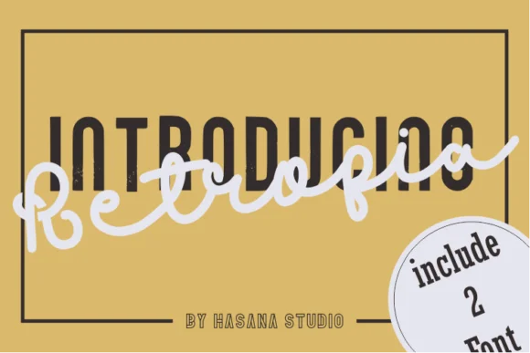 Retropia Duo Font by Hasana Store — Script Handwritten Font