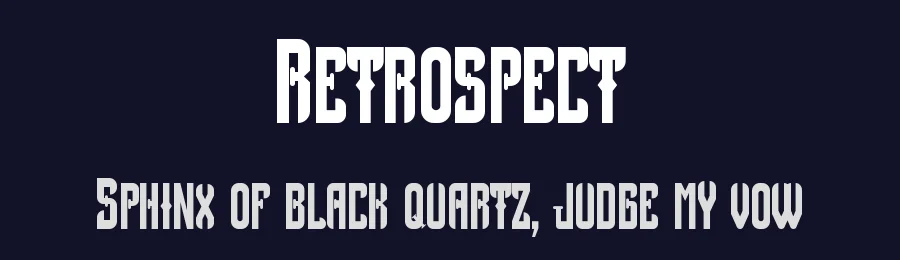 Retrospect by erik5541 — Blackletter Font — thumbnail 2