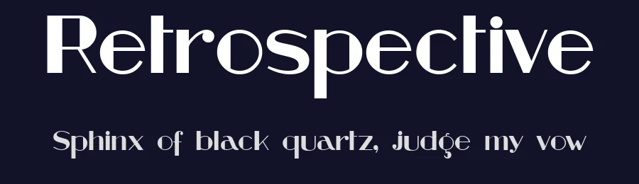 Retrospective by Vladimir Nikolic — Decorative Font — thumbnail 2