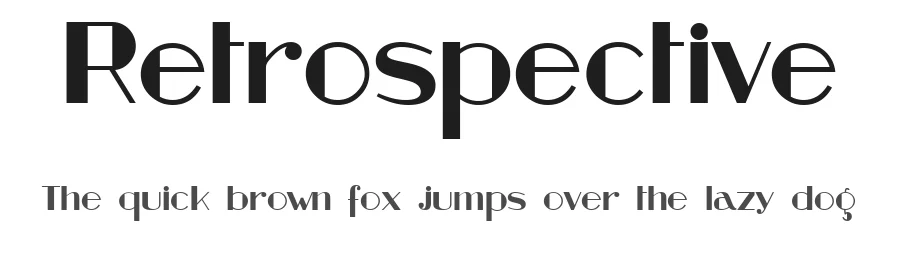 Retrospective by Vladimir Nikolic — Decorative Font
