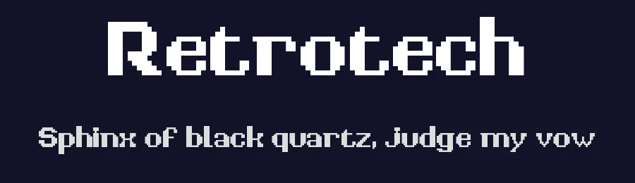 Retrotech by Flynn Nguyen — Display Font — thumbnail 2
