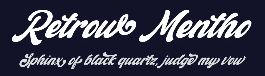 Retrow Mentho by Kong Font — Script Handwritten Font — thumbnail 2