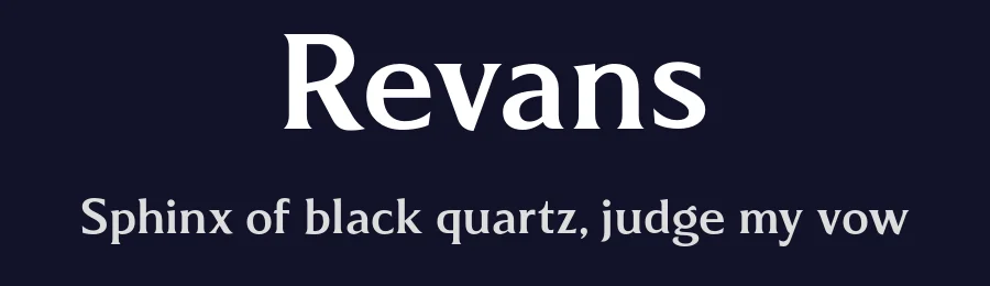 Revans by Arterfak Project — Serif Font — thumbnail 2