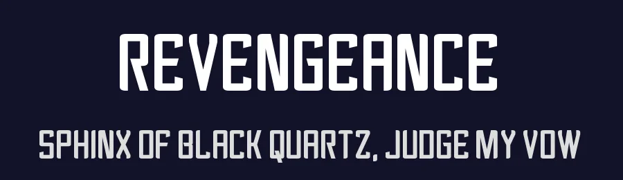 Revengeance by Chequered Ink — Sans Serif Font — thumbnail 2