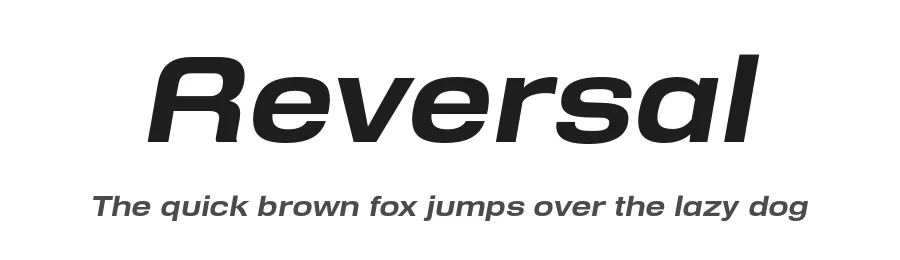 Reversal by Typodermic Fonts — Sans Serif Font
