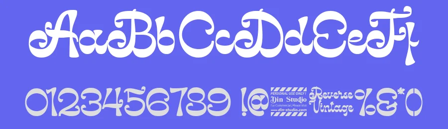 Reverse Vintage by Din Studio — Decorative Font — thumbnail 3