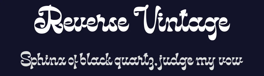 Reverse Vintage by Din Studio — Decorative Font — thumbnail 2