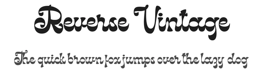 Reverse Vintage by Din Studio β Decorative Font