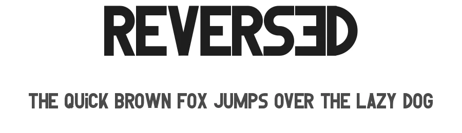 Reversed by Noah Type — Sans Serif Font
