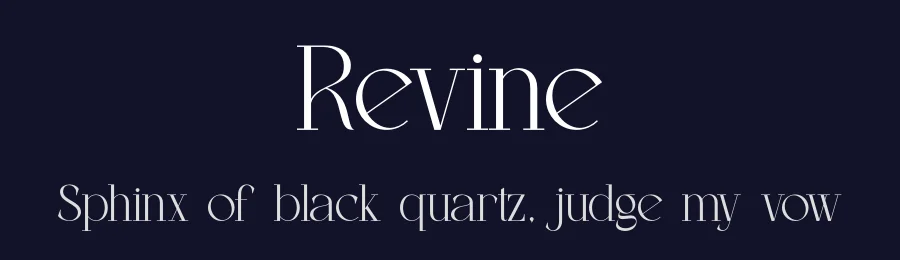 Revine by Slide Shoot Type — Serif Font — thumbnail 2