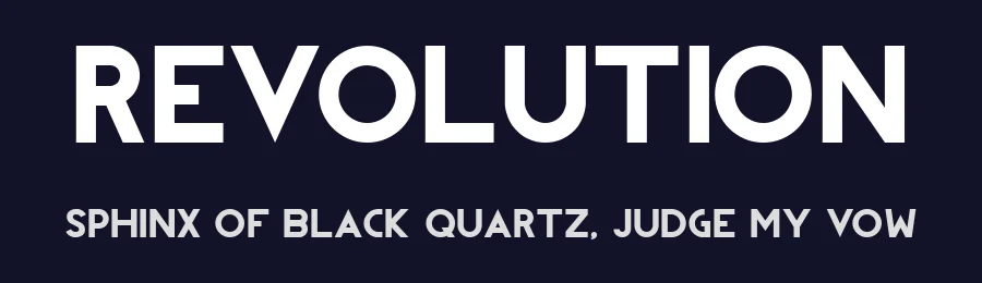 Revolution by Saji Johnny Kundukulam — Sans Serif Font — thumbnail 2