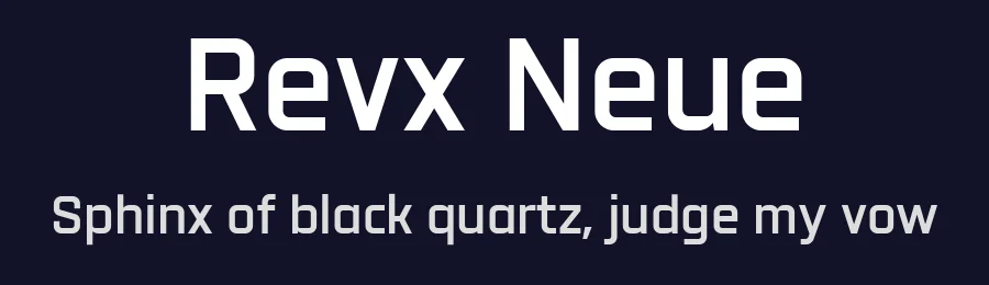 Revx Neue by Abhishek Junghare — Sans Serif Font — thumbnail 2