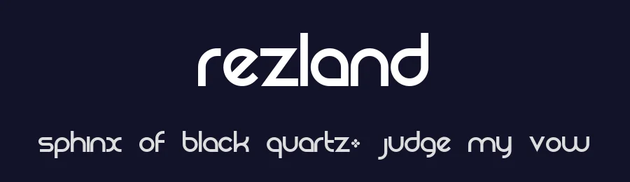 Rezland by Fraser Davidson — Display Font — thumbnail 2