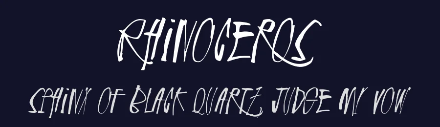 Rhinoceros by Juha Korhonen — Script Handwritten Font — thumbnail 2